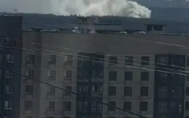 Вогняна навала: Як палає Московське вище командне училище (відео)