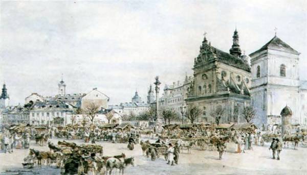 Тадеуш Рибковський. Ярмарок перед Пасхою, 1902 рік