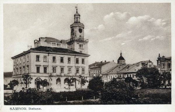 Ратуша м. Самбір та площа Ринок у 1930-х рр.