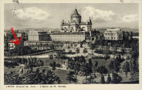 Собор святого Юра у Львові , 1936 рік. Десь тут мешкав у своїй печері Львівський Змій