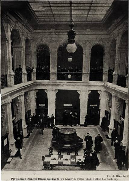Фото освячення Банку Крайового, 1905 рік