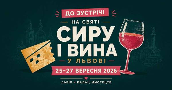 Львів запрошує: Спробуйте сир та вино на осінньому святі 25-27 вересня