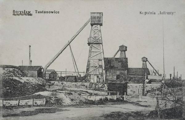 Нафтові вишки в Бориславі, поштівка 1917 року